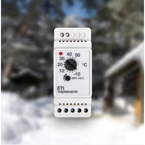 ETI-1551 kültéri termosztát csőkísérő fűtéshez + ETF-744 hőmérsékletszenzor