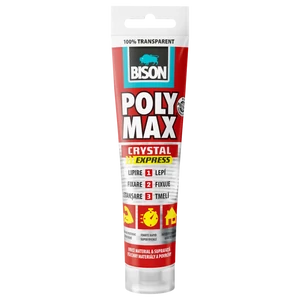 BISON Poly Max kristálytiszta tömítő, SM polymer ragasztó, 115g