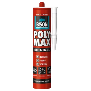 BISON Poly Max original fehér tömítő, SM polymer ragasztó, 465g