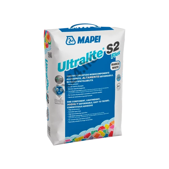 Ultralite S2 Flex extrém nagy kiadósságu csempreragasztó porcelán lapokhoz szürke 15kg