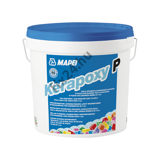 Kerapoxy P 10kg vegyszerálló epoxy fugázóanyag cementszürke (113)