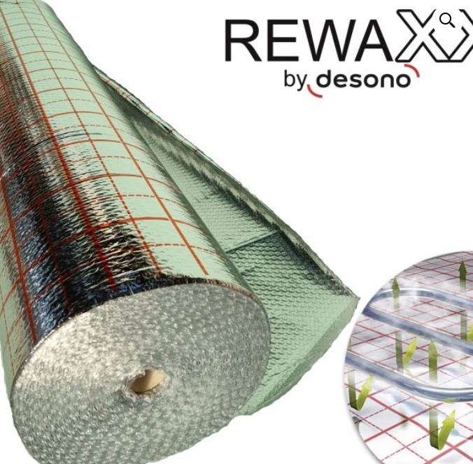 REWAXX AB REFLEX RED (50 m2/tekercs) LÉGPÁRNÁS Hőtükrös padlófűtés alátétfólia