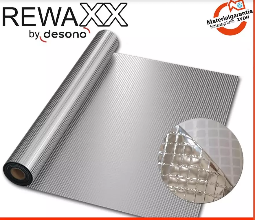 REWAXX METAL L90 hőtükrös párafékezo fólia 75 m2 (1.5 m × 50 m)