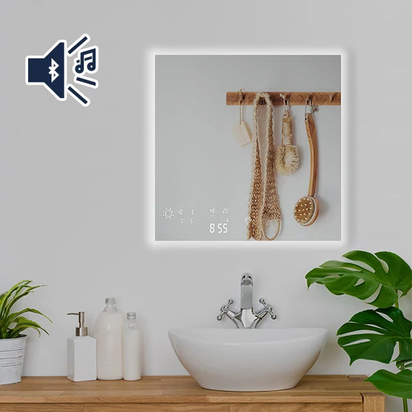BVF ADELIG okostükör Bluetooth hangszóróval 60x60 cm- 200W