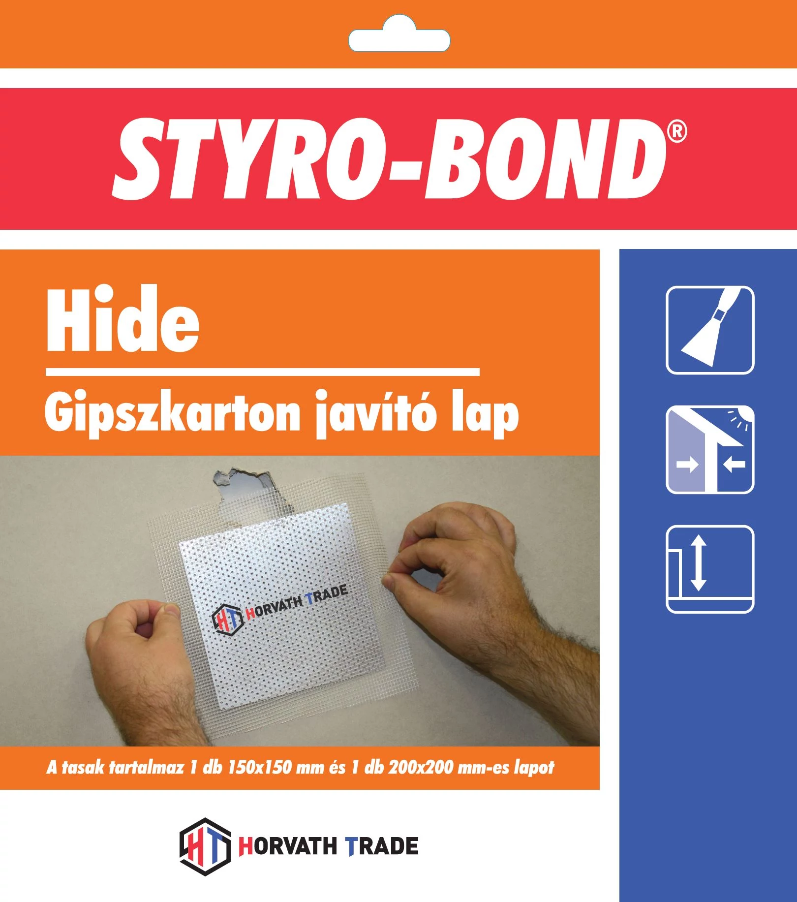 STYRO-BOND GIPSZKARTONJAV LAP 15X15 2 DB