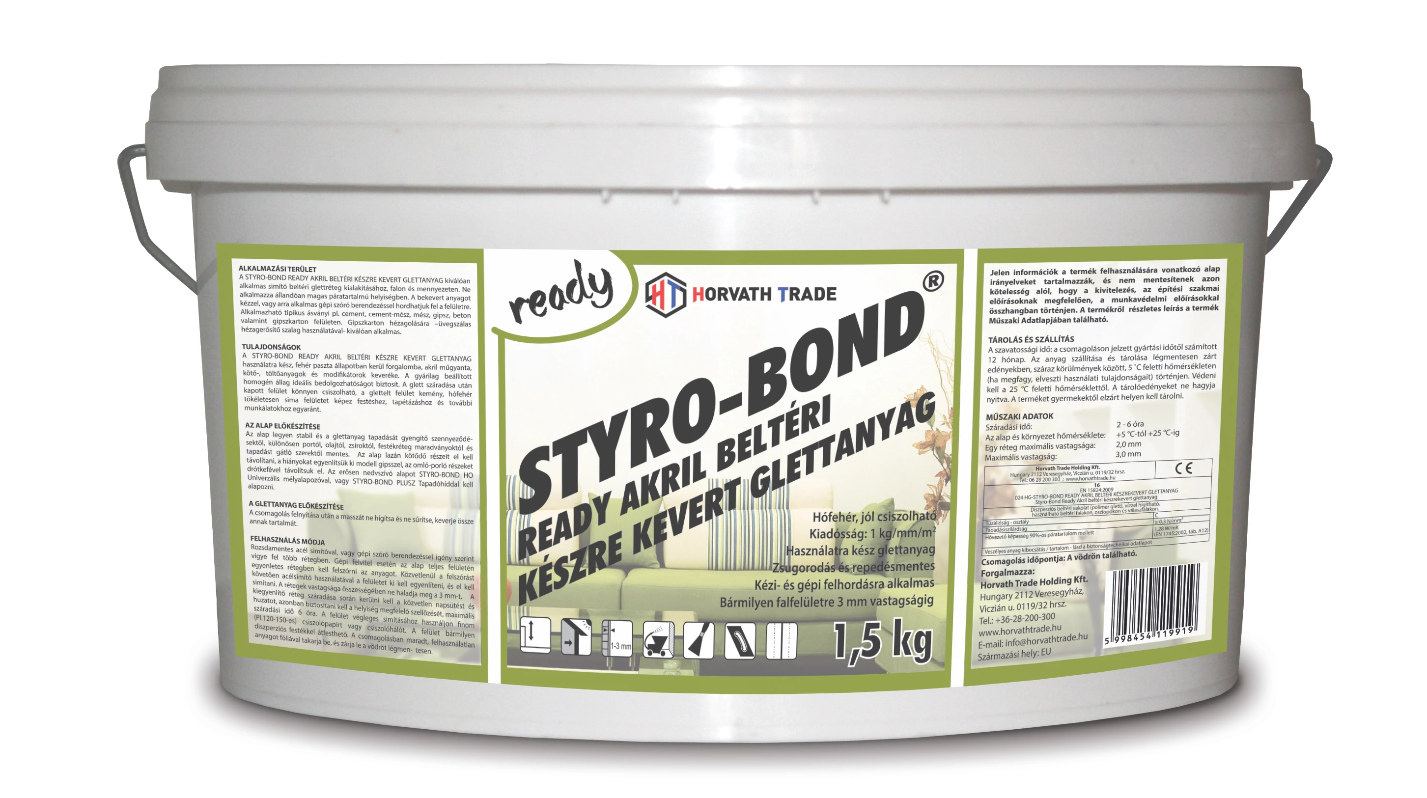 STYRO-BOND READY KÉSZGLETT /AKRIL BÁZISÚ/   1,5kg