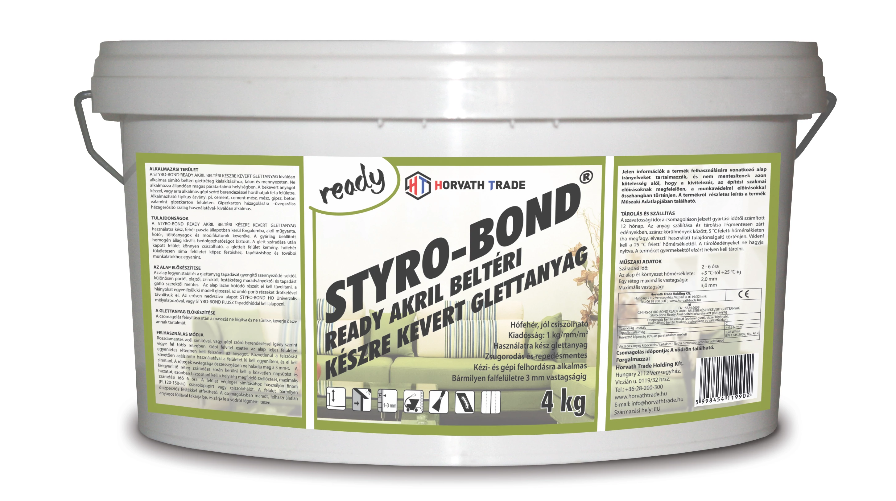 STYRO-BOND READY KÉSZGLETT /AKRIL BÁZISÚ/   4 kg