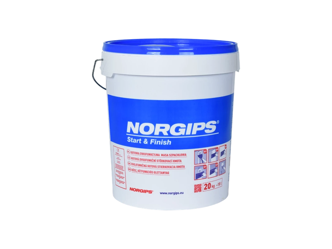 NORGIPS Start & Finish készre kevert glettanyag  20 kg / vödör