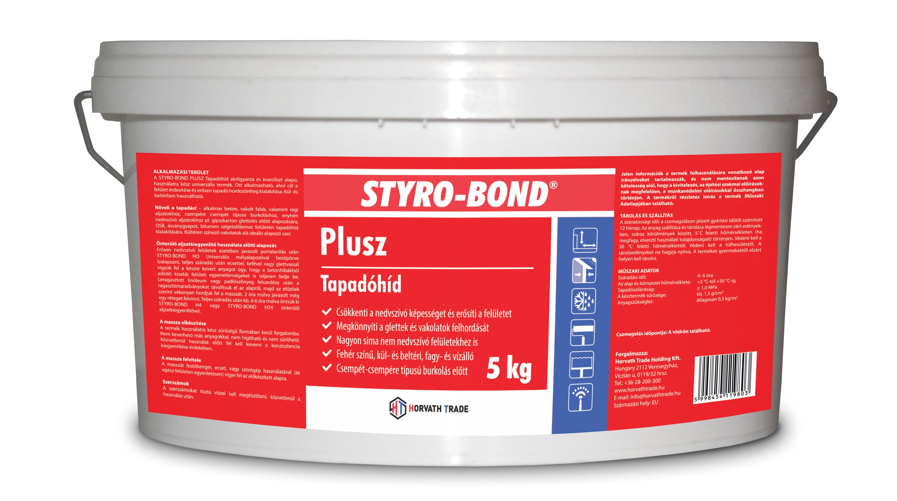 STYRO-BOND PLUSZ UNIVERZÁLIS TAPADÓHÍD /POLIMER BÁZISÚ/  5 kg